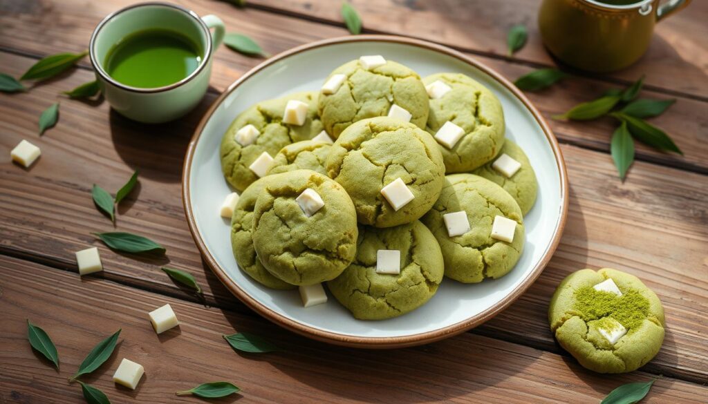 Cookies matcha et chocolat blanc