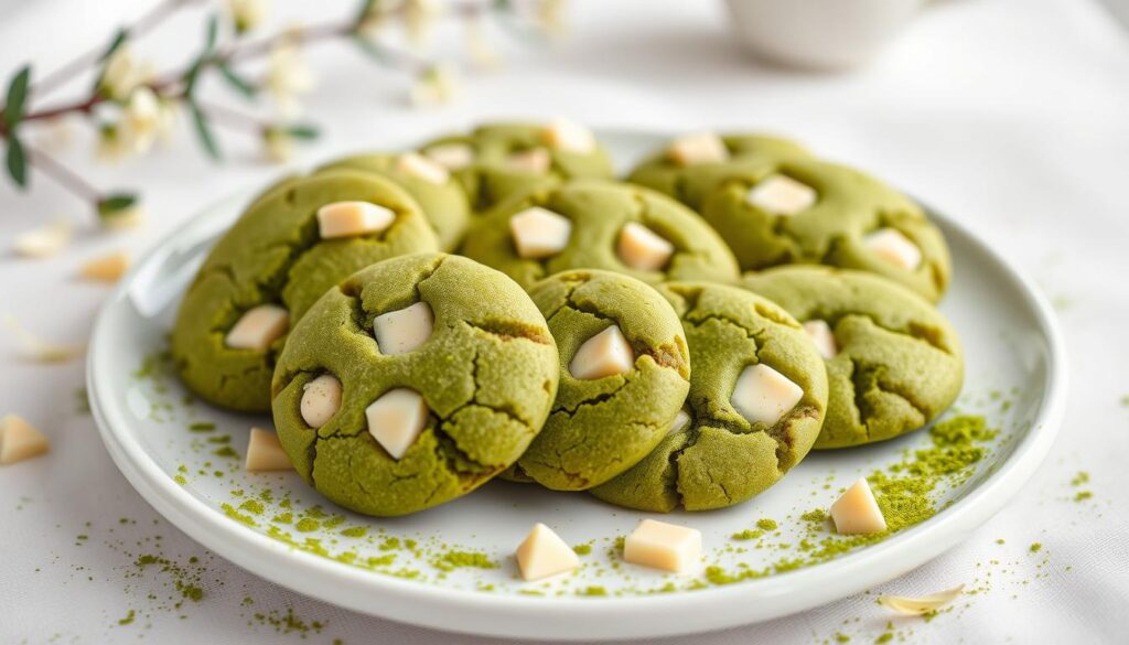 Cookies matcha et chocolat blanc